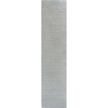 Damon Classic Coastal Pinstripe Reversible Machine-Washable Indoor/Outdoor Area Rug